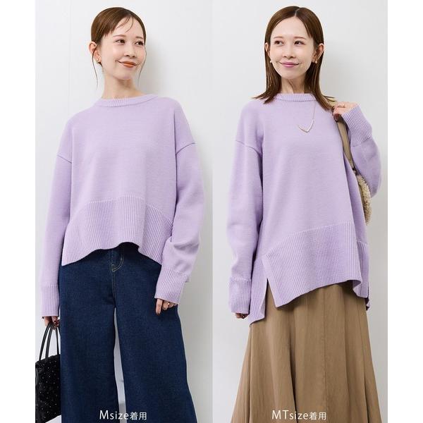 『セール実施中』ZOZO問い合わせ番号:97866485ショップ:ROPE' PICNIC，ロぺピクニックブランド:ROPE' PICNIC，ロペピクニック商品名:【新色追加】着丈が選べるクルーネックサイドスリットニットプルオーバー/イージ...