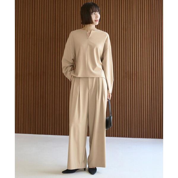 ワイドパンツ パンツ マイビューティ タックワイドパンツ レディース