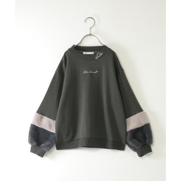 『タイムセール実施中』ZOZO問い合わせ番号:97898805ショップ:ikka LOUNGE，イッカラウンジブランド:ikka，イッカ商品名:袖ファー刺繍ラインストーンプルオーバー（120~160cm）カテゴリ:トップス>スウェット...