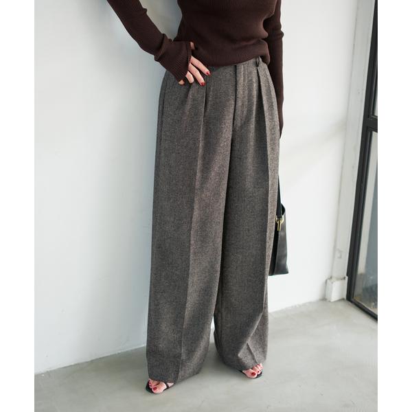 ZOZO問い合わせ番号:97898919ショップ:Spick &amp; Span，スピック アンド スパンブランド:Spick &amp; Span，スピックアンドスパン商品名:ツイードタックパンツカテゴリ:パンツ>その他パンツブラ...