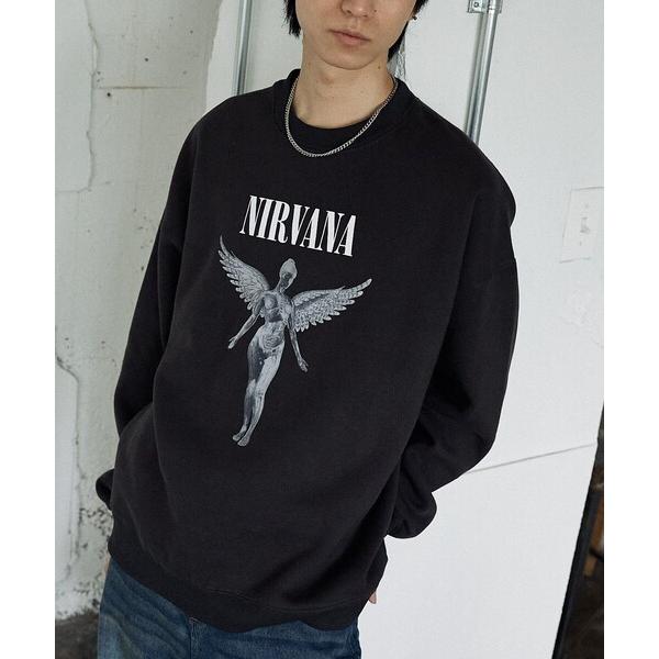 トレーナー スウェット PUBLUX/パブリュクス 別注 NIRVANA IN U TERO SWEAT/ニルヴァーナプリントスウェット(限定展開) メンズ