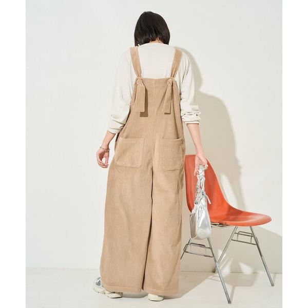 サロペット オーバーオール 限定展開　カット コーデュロイ サロペット レディース