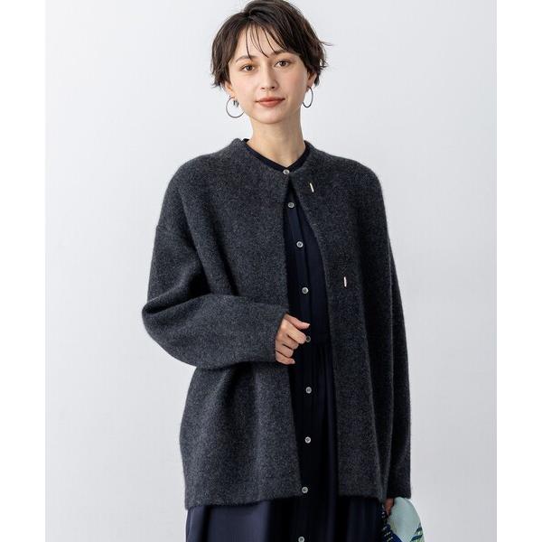 カーディガン 「見上愛さん着用」ラクーンブレンドダブルフェイス ニット アウター レディース