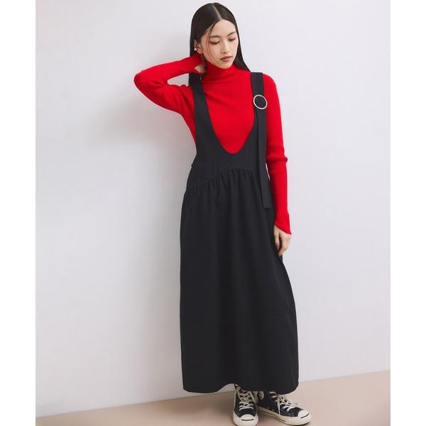 『セール実施中』ZOZO問い合わせ番号:98031405ショップ:ADAM ET ROPE'，アダムエロペブランド:ADAM ET ROPE'，アダムエロペ商品名:【WEB限定】ディープネックAラインワンピースカテゴリ:ワンピース/ドレス&...