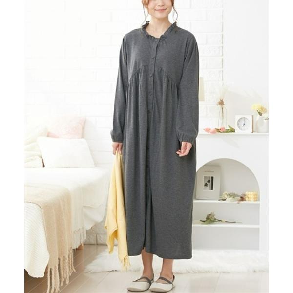 『タイムセール実施中』ZOZO問い合わせ番号:98033776ショップ:nissen，ニッセンブランド:QUNTSTYLE，キュントスタイル商品名:【マタニティウエア】ギャザー切替え前開きネグリジェ　長袖　パジャマ　ルームウェアカテゴリ:マ...