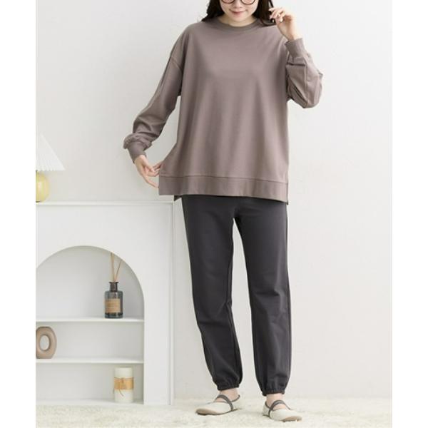 ZOZO問い合わせ番号:98034157ショップ:nissen，ニッセンブランド:QUNTSTYLE，キュントスタイル商品名:【マタニティウェア・授乳服】ミニ裏毛　長袖スウェットルームウェア上下セット（産前・産後）カテゴリ:ママ＆ベビー&g...