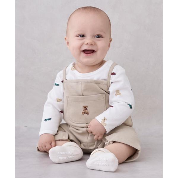 『セール実施中』※このアイテムは返品・交換対象外商品です。ZOZO問い合わせ番号:98065222ショップ:petit main，プティマインブランド:petit main，プティマイン商品名:【POLO BCS】モチーフ長袖サロペットカテ...