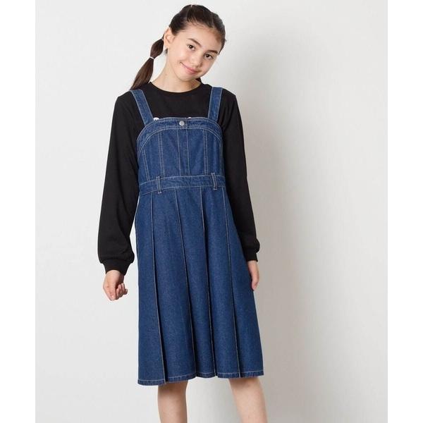 ZOZO問い合わせ番号:98065261ショップ:a.v.v，アー・ヴェ・ヴェブランド:a.v.v，アーヴェヴェ商品名:[130-160]デニムプリーツジャンスカカテゴリ:ワンピース/ドレス>ジャンパースカートブランド品番:KJEJA...