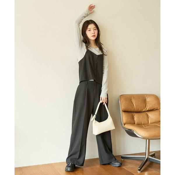 『タイムセール実施中』ZOZO問い合わせ番号:98065348ショップ:FREAK'S STORE，フリークスストアブランド:FREAK'S STORE，フリークスストア商品名:限定展開　ソフトタッチ ツイル キャミ ビスチェ セットアップ...