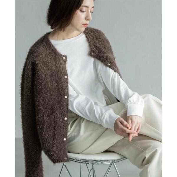 カーディガン シャギーミドルカーディガン「洗濯機OK」「6col」 レディース