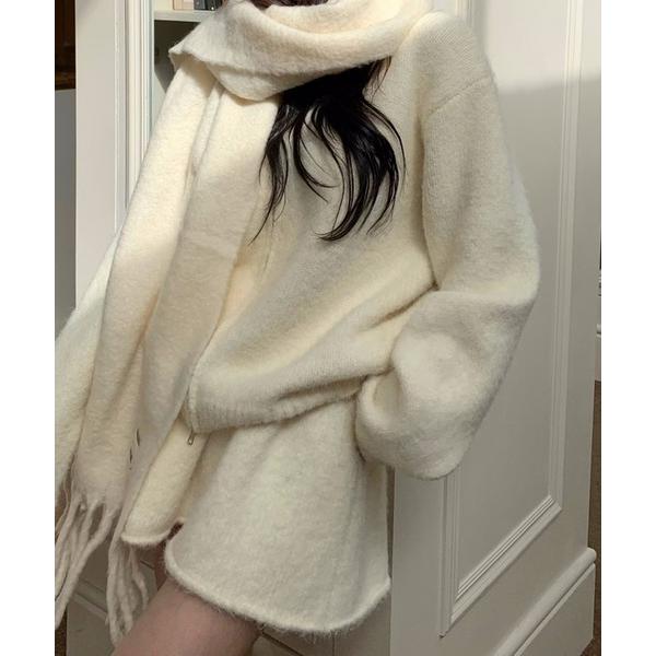 『タイムセール実施中』ZOZO問い合わせ番号:98069058ショップ:Auntie Rosa，アンティローザブランド:LYEON，リヨン，Auntie Rosa，アンティローザ商品名:ブークレダブルジップルーズブルゾン＆フレアスカートセッ...