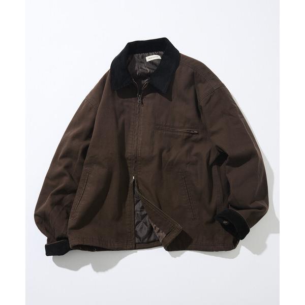 ZOZO問い合わせ番号:98069392ショップ:FREAK'S STORE，フリークスストアブランド:FREAK'S STORE，フリークスストア商品名:限定展開 ビッグシルエット コーデュロイ切り替え ジップアップ ダックブルゾンカテゴ...