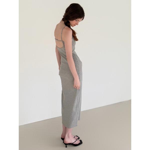 ドレス BACK OPEN RIB CAMI DRESS