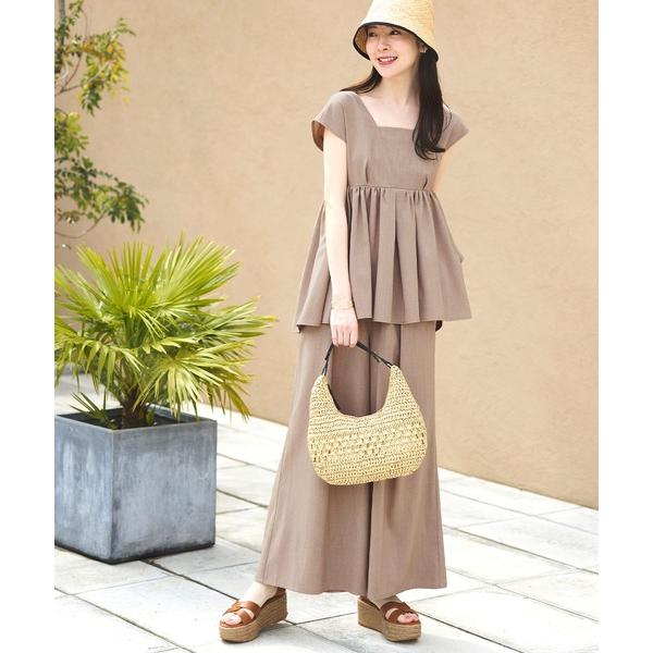 『セール実施中』参考価格：9，845円発売時期：2024年04月コンディション：B（目立つ使用感なし）使用感が少ない、または気にならないアイテム股：毛玉参考商品名：洗えるバックリボンペプラムジレ＆ワイドパンツセット リゾート参考品番：CPA...