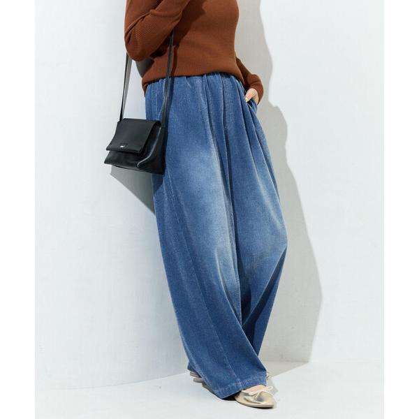 ZOZO問い合わせ番号:98100830ショップ:FREAK'S STORE，フリークスストアブランド:FREAK'S STORE，フリークスストア商品名:限定展開　シェニール デニム 微起毛 イージーパンツカテゴリ:パンツ>デニムパ...