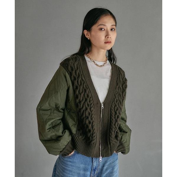 『タイムセール実施中』ZOZO問い合わせ番号:98103950ショップ:LEPSIM，レプシィムブランド:LEPSIM，レプシィム商品名:3.5ゲージキルトコンビZIPカーディガン　590724カテゴリ:トップス>カーディガン/ボレロ...