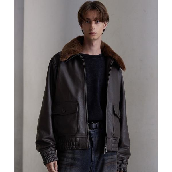 ブルゾン アウター 「CLEL」Cow Leather G-1 Blouson / 牛革/カウレザー G-1ブルゾン メンズ レディース