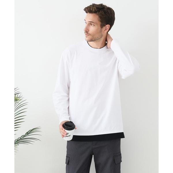 tシャツ 「汗染みの目立ちにくいTシャツ ZEROSTAIN/ゼロステイン」フェイクレイヤードＢＩＧロンＴ 防汚 ＵＶカット メンズ レディース