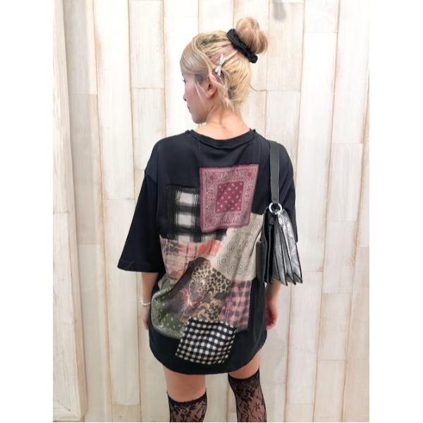 tシャツ パッチワーク グラフィック プリント Tシャツ メンズ