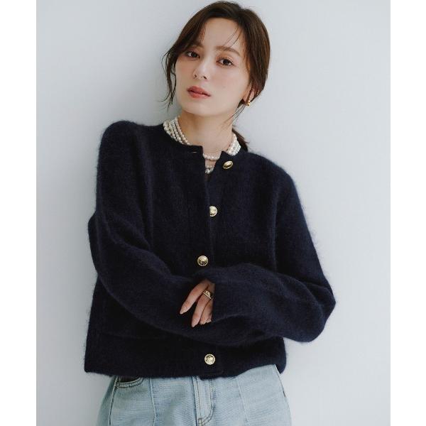 ZOZO問い合わせ番号:98200422ショップ:anuans，アニュアンスブランド:anuans，アニュアンス商品名:【ZOZO限定カラー】カシミヤブレンドノーカラーニットジャケットカテゴリ:ジャケット/アウター>ノーカラージャケッ...