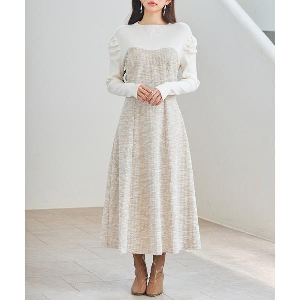 『タイムセール実施中』ZOZO問い合わせ番号:98233479ショップ:SAISON DE PAPILLON，セゾン ド パピヨンブランド:SAISON DE PAPILLON，セゾンドパピヨン商品名:配色切り替えリブロングワンピースカテゴ...