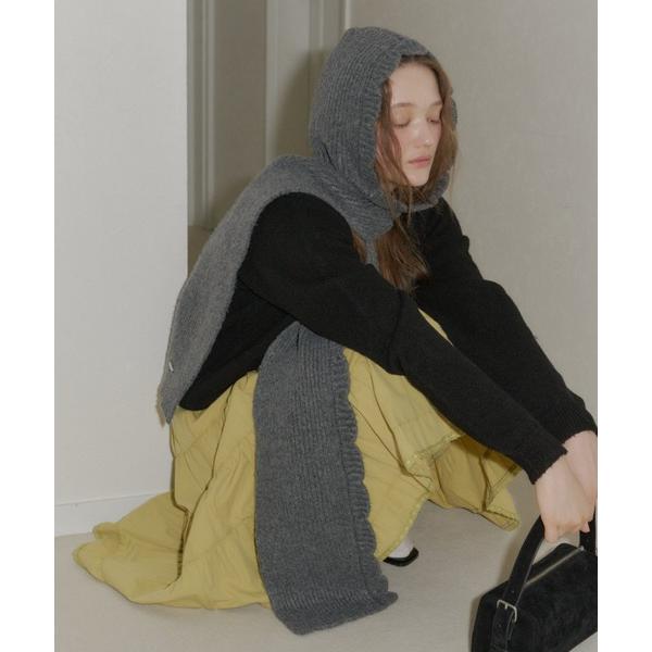 ZOZO問い合わせ番号:98233944ショップ:19 roots studio，ナインティーン ルーツ スタジオブランド:GIUNON，ジウノン商品名:2way scallop hood muffler / 2wayスカラップフードマフラ...