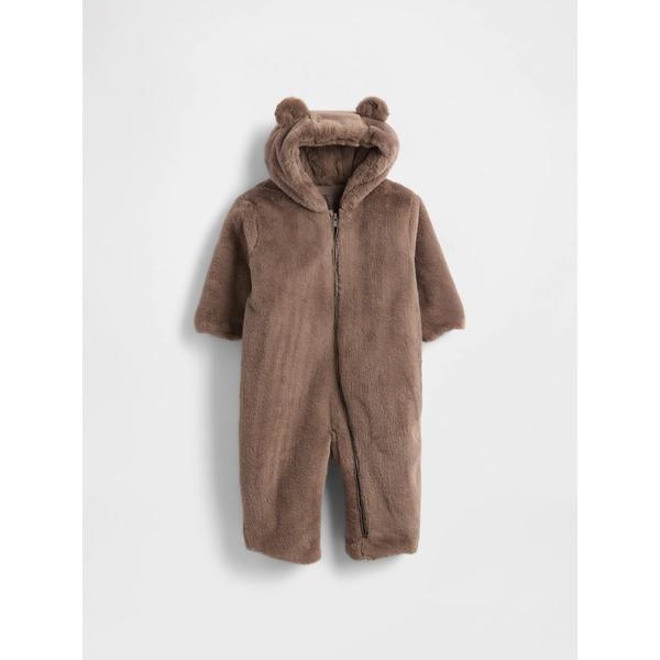 ※このアイテムは返品・交換対象外商品です。ZOZO問い合わせ番号:98234219ショップ:GAP，ギャップブランド:GAP，ギャップ商品名:フェイクファー くまさん フード付きカバーオール (ベビー)カテゴリ:ママ＆ベビー>ロンパー...