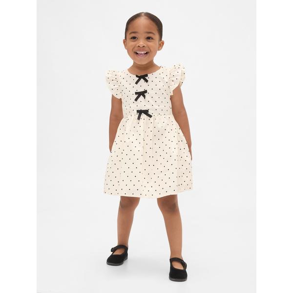 『セール実施中』ZOZO問い合わせ番号:98234237ショップ:GAP，ギャップブランド:GAP，ギャップ商品名:フラッタースリーブ リボン ワンピース (幼児・ベビー)カテゴリ:ワンピース/ドレス>ワンピースブランド品番:8331...