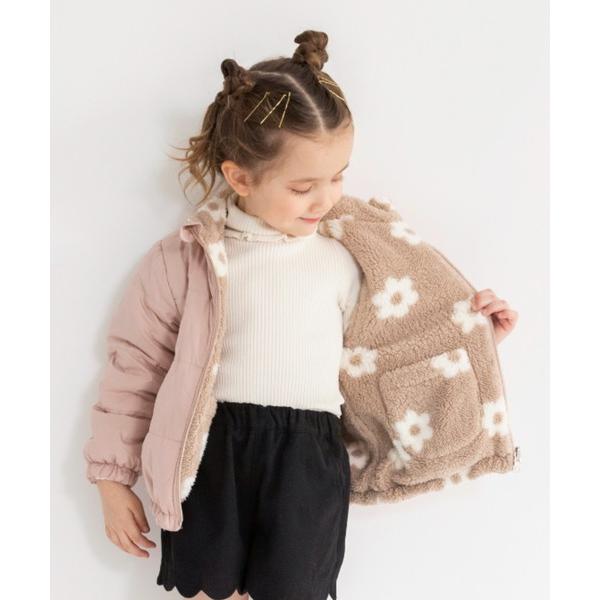 ZOZO問い合わせ番号:98234690ショップ:branshes，ブランシェスブランド:branshes，ブランシェス商品名:【マシンウォッシャブル/リバーシブル】中綿×ボアアウターカテゴリ:ジャケット/アウター>ブルゾンブランド品...