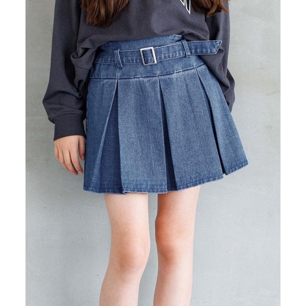 ZOZO問い合わせ番号:98235955ショップ:coca，コカブランド:coca（coca），コカ商品名:キッズ デニムベルトプリーツスカートカテゴリ:スカート&gt;デニムスカートブランド品番:36-250511202-10素材:綿67...