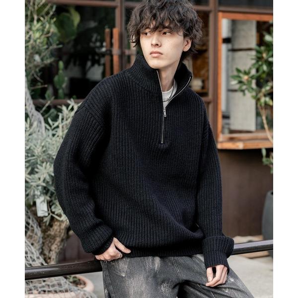 『タイムセール実施中』ZOZO問い合わせ番号:98236167ショップ:Rocky Monroe，ロッキーモンローブランド:Rocky Monroe，ロッキーモンロー商品名:新色追加 オーバーサイズ畦編みハーフジップニットセーターカテゴリ:...