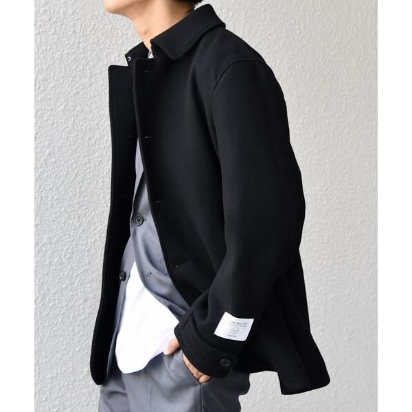 24aw MHL.ピーコート ブラック 新品未使用 L/古着 長袖 ビンテージ ミリタリー ピーコート Pコート メンズ