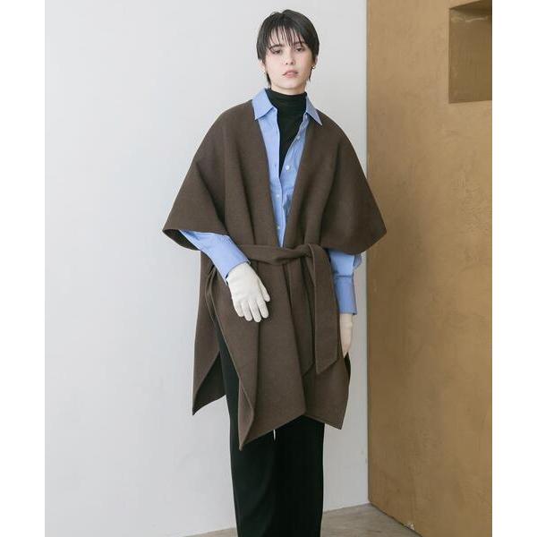 ポンチョ ウールカシミヤリバーポンチョ レディース