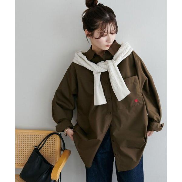 ブラウス シャツ 「WEB限定」ハート刺繍シャツ レディース