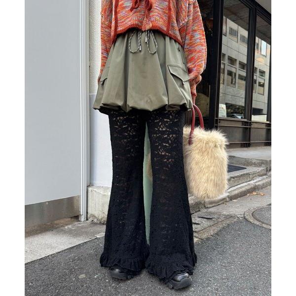 『タイムセール実施中』ZOZO問い合わせ番号:98305815ショップ:CIAOPANIC，チャオパニックブランド:CIAOPANIC，チャオパニック商品名:起毛レースフレアレイヤードフリルパンツカテゴリ:パンツ>その他パンツブランド...