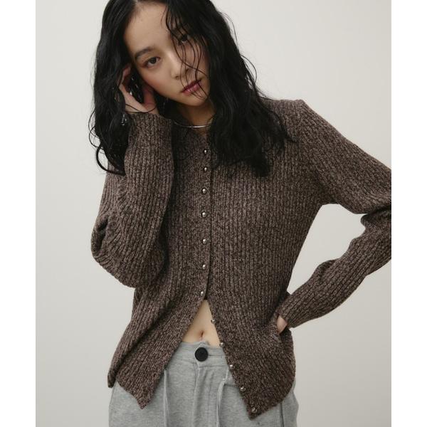 ZOZO問い合わせ番号:98305859ショップ:YARD PLUS/AUNT MARIE'S，ヤードプリュス/アントマリーズブランド:Aunt Marie's，アントマリーズ商品名:メタルボタンミックスリブポロニットカテゴリ:トップス&g...