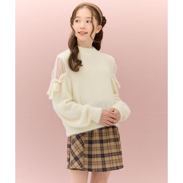 『タイムセール実施中』ZOZO問い合わせ番号:98306690ショップ:cross marche，クロスマルシェブランド:Amourire girl，アムリールガール，cross marche，クロスマルシェ商品名:肩チュールふわふわニット...