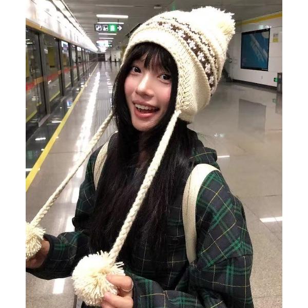 『タイムセール実施中』ZOZO問い合わせ番号:98338732ショップ:DIAVEL，ディアベルブランド:AsRiRe，アスリレイ，DIAVEL，ディアベル商品名:25aw ノルディック柄　ポンポンニットイヤーキャップカテゴリ:帽子>...