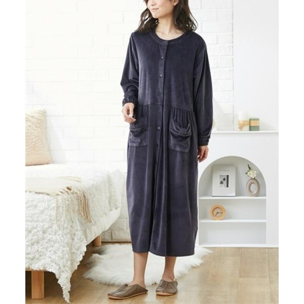 ZOZO問い合わせ番号:98339150ショップ:nissen，ニッセンブランド:QUNTSTYLE，キュントスタイル商品名:【産前・産後　授乳服】伸びてらくちん！前開きマタニティ長袖ネグリジェカテゴリ:ママ＆ベビー>マタニティウェア...