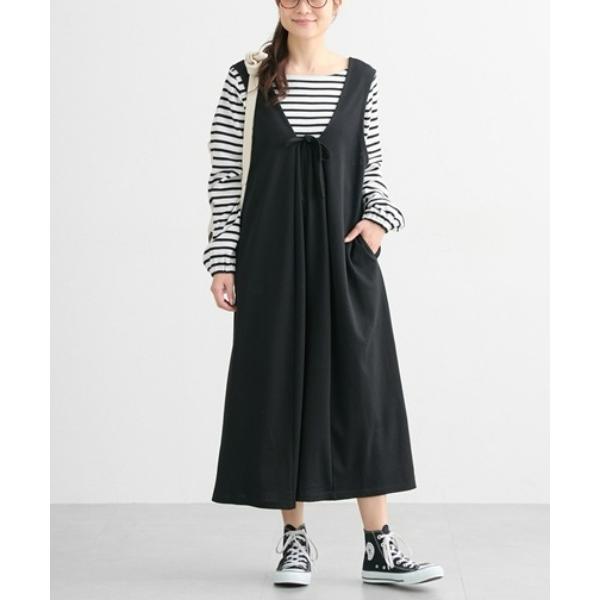 ZOZO問い合わせ番号:98339152ショップ:nissen，ニッセンブランド:QUNTSTYLE，キュントスタイル商品名:【マタニティウエア・授乳服】前後2WAYジャンスカワンピース＋トップスセット（産前・産後）カテゴリ:ママ＆ベビー&...