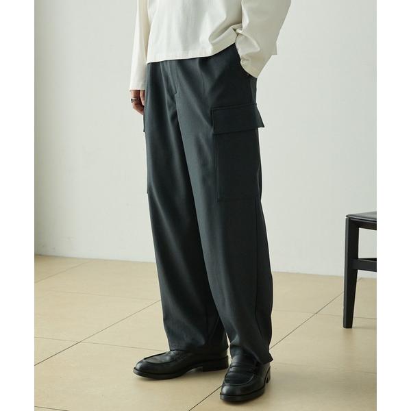『タイムセール実施中』ZOZO問い合わせ番号:98340852ショップ:EMMA CLOTHES，エマ クローズブランド:EMMA CLOTHES，エマクローズ商品名:【セットアップ対応】ウールライクテーパードワイドカーゴパンツカテゴリ:パ...