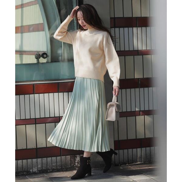 『セール実施中』ZOZO問い合わせ番号:98371953ショップ:L size ONWARD（大きいサイズ），エルサイズ　オンワードブランド:ANY SIS，エニィスィス商品名:【2SET】ボリューム ニット×プリーツ スカート セットカテ...