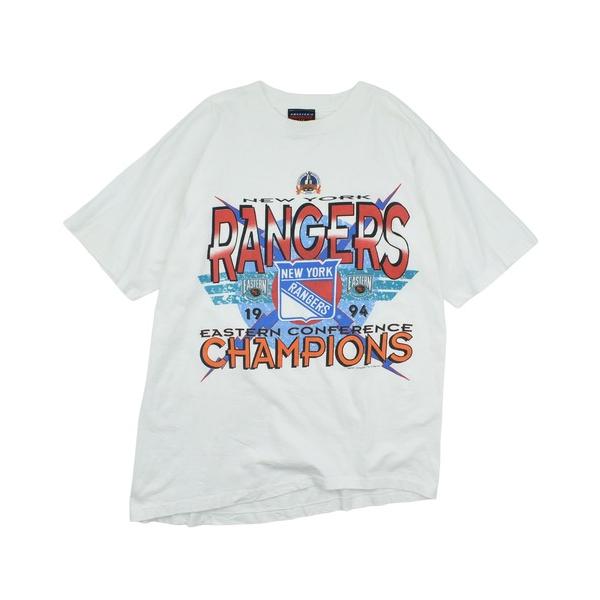 tシャツ 「USED」90’s MAGIC JOHNSON T’S “NHL New York Rangers” フットボール Tシャツ メンズ レディース