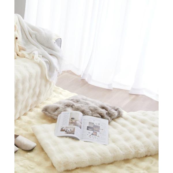 ZOZO問い合わせ番号:98435003ショップ:BELLUNA PLUS，ベルーナ プラスブランド:iellio，イエリオ商品名:ぽこぽこボリュームファー ロングクッション / ソファーパッド　2人掛け用カテゴリ:インテリア>インテ...