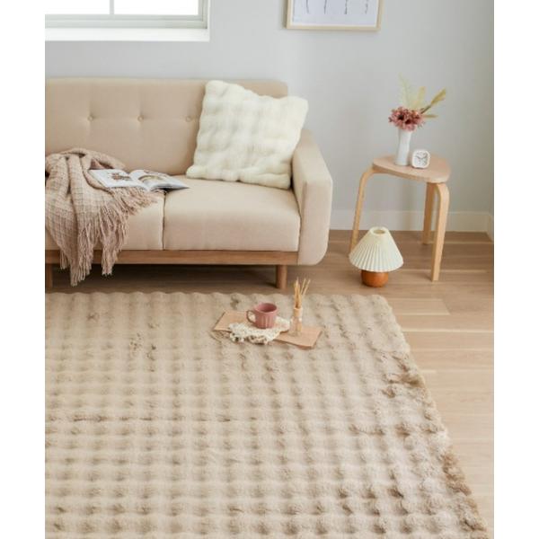 ZOZO問い合わせ番号:98435009ショップ:BELLUNA PLUS，ベルーナ プラスブランド:iellio，イエリオ商品名:ぽこぽこボリュームファーラグカテゴリ:インテリア>ラグ/マットブランド品番:558173素材:■ 品質...