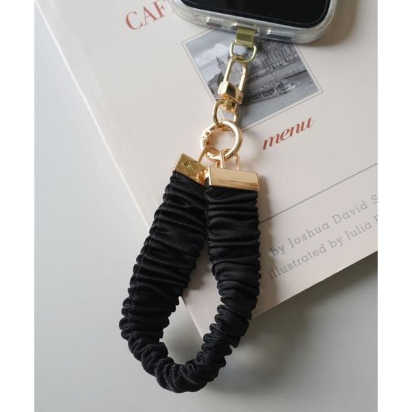 『タイムセール実施中』ZOZO問い合わせ番号:98435175ショップ:RiNc，リンクブランド:ammy.，エイミードット商品名:【 ammy. / エイミードット 】 サテン ギャザー スマホストラップ / ハンドストラップカテゴリ:P...