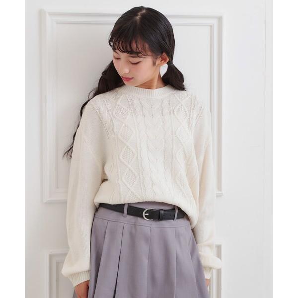 ZOZO問い合わせ番号:98435403ショップ:PINK-latte，ピンク ラテブランド:PINK-latte，ピンクラテ商品名:【プチプラ】ケーブルニットカテゴリ:トップス&gt;ニット/セーターブランド品番:319-14901-20...