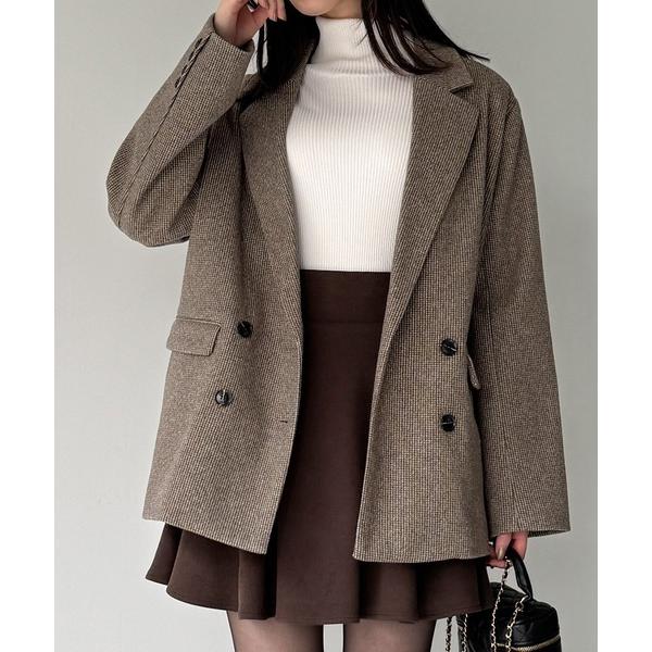 『タイムセール実施中』ZOZO問い合わせ番号:98468072ショップ:JUNOAH，ジュノアブランド:JUNOAH，ジュノア商品名:チェック柄ジャケットコートカテゴリ:ジャケット/アウター>テーラードジャケットブランド品番:fram...