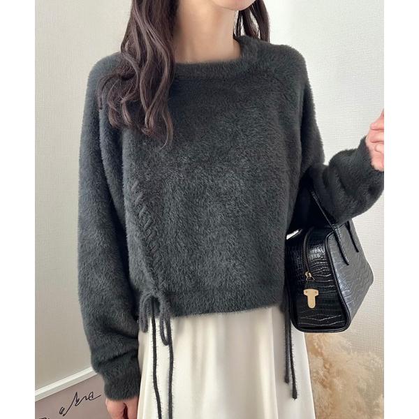 『タイムセール実施中』ZOZO問い合わせ番号:98468738ショップ:JUNOAH，ジュノアブランド:LAUIR，ラウアー商品名:シャギーレースアップニットトップスカテゴリ:トップス>ニット/セーターブランド品番:frla053-0...