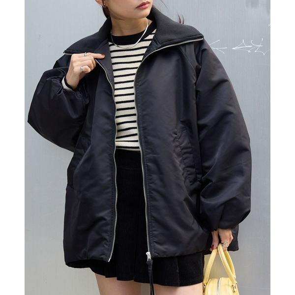 『タイムセール実施中』ZOZO問い合わせ番号:98481846ショップ:MONO-MART，モノマートブランド:MONO-MART，モノマート商品名:リブタートルオーバーサイズ 中綿ジップブルゾンカテゴリ:ジャケット/アウター>ブルゾ...